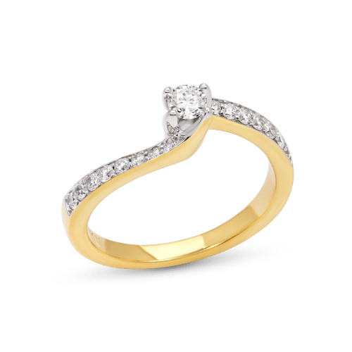 Curvy Solitaire Ring
